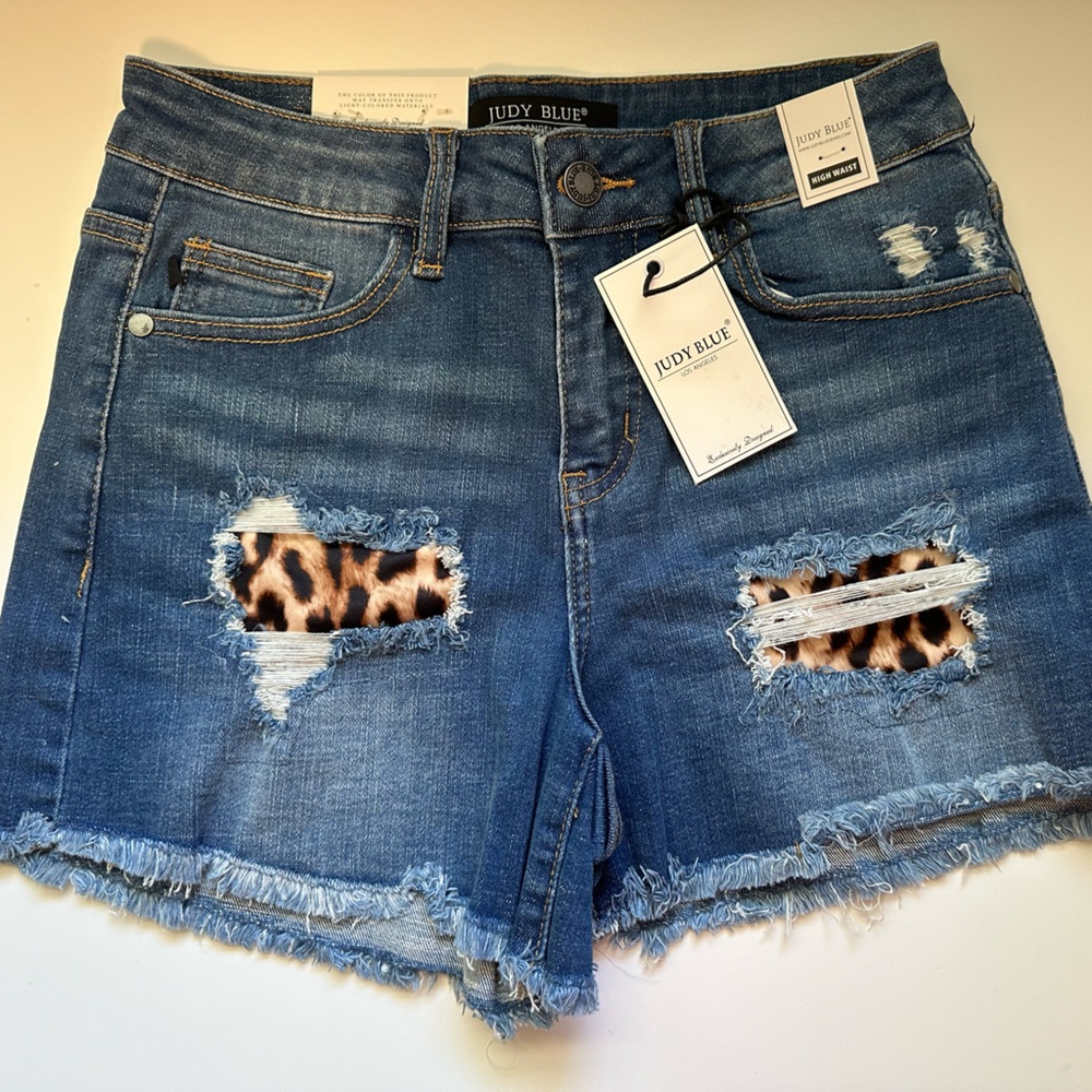 Leopard Judy Blue Shorts